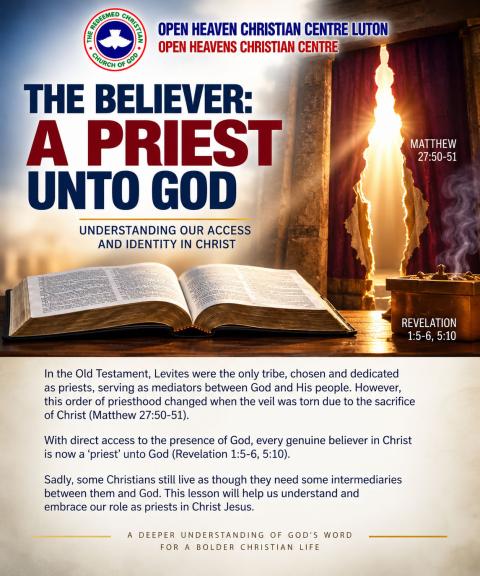 SUNDAY SCHOOL LESSON 2 THE PRIESTHOOD OF BELIEVERS